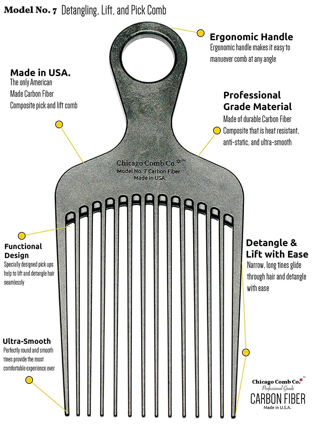 Chicago Comb - Pick - Model 7 = L: 6” W: 2.75”